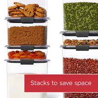 Rubbermaid Container, BPA-Free Plastic, Brilliance Pantry Airtight Food Storage, Open Stock, Brown Sugar (7.8 Cup) 7.8 Cup