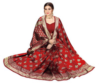 PANASH TRENDS Women's  Kanchipuram Banarasi Art Silk Saree with Blouse Piece