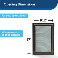 PetSafe NEVER RUST Screen Door – Size Large – For Dogs and Cats up to 100 lb – Use in Screen Doors – Window Screens and Porch Screens