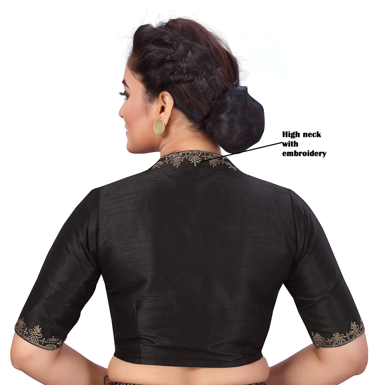 X3 Women's  Polyester Sleeve Readymade Saree Blouse