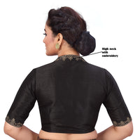 X3 Women's  Polyester Sleeve Readymade Saree Blouse