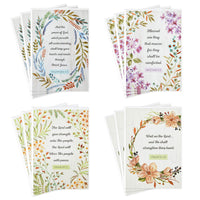 DaySpring Assorted Religious Sympathy Cards, Floral Wreaths (12 Cards with Envelopes)