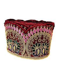 CARTZEYE Embroidery Heavy Work Trim Lace Border for Saree, Kurti, Dresses, Bandhani, Lehenga, Decorative Ribbon