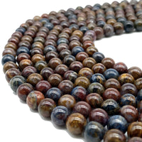 ABCGEMS Namibian Pietersite (AKA Vision Stone for Meditation- Exquisite Swirling Bands) Healing Crystal Stone Ideal for Bracelet Necklace Ring DIY Jewelry Making Craft Men Women Smooth Round 8mm Pietersite AKA Vision Stone (From Namibia)