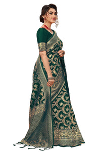 Nivah Fashion Women's  Banarasi Art Silk Saree with Blouse Piece