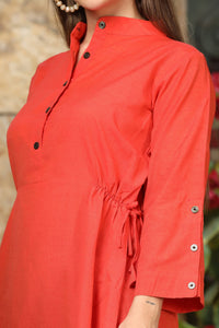 DHRUVI TRENDZ Kurti for Women || Soft Cotton Plain Long Straight Kurtis for Girls || Stitched Collar Kurta || Ideal for Office || Casual || Collage || Festival Wear Kurtis for Ladies