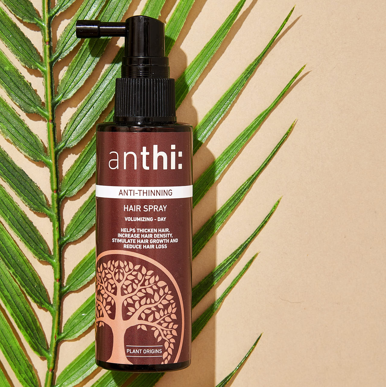 anthi: Anti-Hair Thinning Hair Spray, Hair Thickening And Volume Boosting, Stimulates Hair Growth, Plant-Origins Hair Spray, 60 Ml, 180 Grams