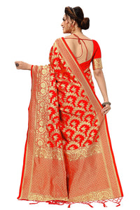 Nivah Fashion Women's  Banarasi Art Silk Saree with Blouse Piece