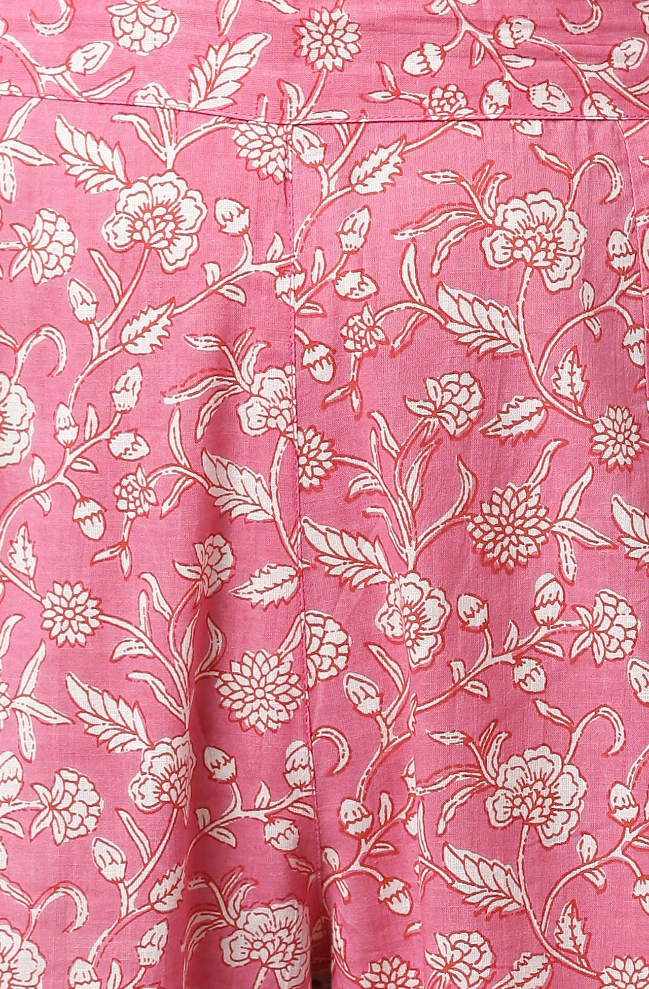 Janasya Women's  Pink Cotton Kurta with Pant and Dupatta