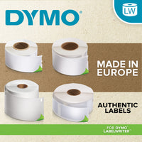 DYMO LW Durable Industrial Labels for LabelWriter Label Printers, White Poly, 1 x 1, 2 Rolls of 850 (1933083)