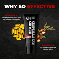 Beardo Beard Softner, 50g | Beard cream for men | Frizz-free, detangled, Shiny Beard | Vitamin E, Argan Oil based Beard Oil replacement for Itchy Stubble