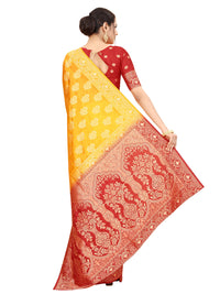 SATYAM WEAVES Women's  Banarasi Cotton Silk Saree With Blouse Piece