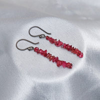 Natural Pink Tourmaline Chips Crystal Earring, Crystals Earring, Raw Gemstone, Energy Healing Crystals, Birthday, Gift for Her, Gemstone Jewelry AA+ Quality (Pink Tourmaline)