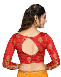 C J Enterprise Women's  Kanchipuam Pattu Pure Kanjivaram Silk Sarees For Wedding With Blouse Piece (perashooot paithani)