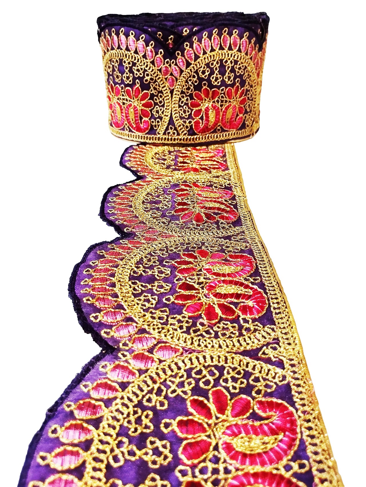 CARTZEYE Embroidery Heavy Work Trim Lace Border for Saree, Kurti, Dresses, Bandhani, Lehenga, Decorative Ribbon