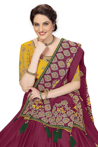 Nivah Fashion Women's  Satin Embroidery Saree with Heavy Work Blouse Piece