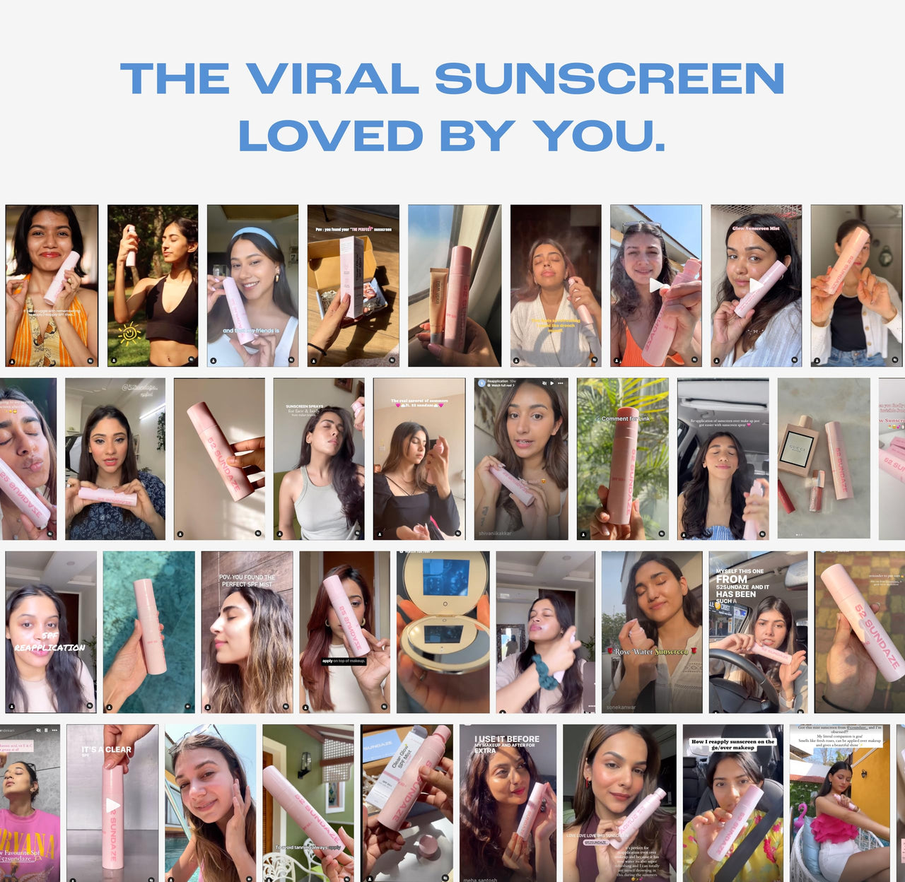 52 Sundaze Spf50 Rosewater Sunscreen Mist|Spf 50+ Pa++++ Sunscreen Spray|Invisible Sun Screen|Clear Glow Rose Sun Mist|Uva/B Broad|Oily & Dry Skin|No White Cast|Easy Reapplication|Men & Women|100 Ml