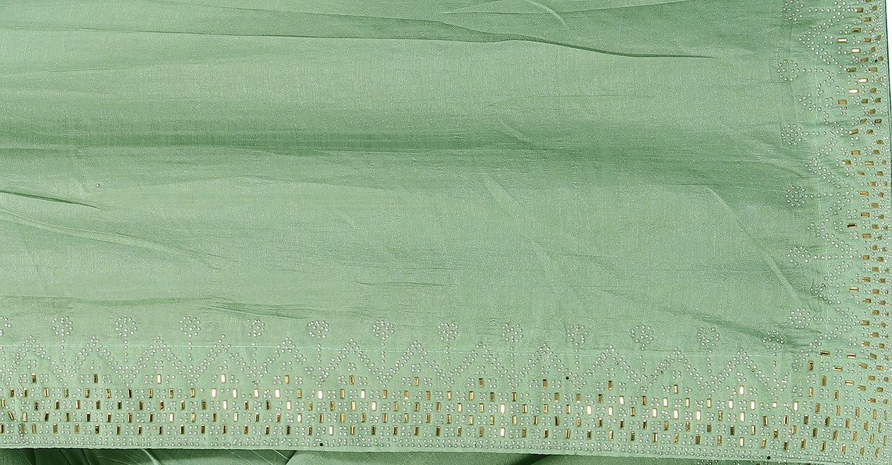 PUNYATHA CREATION Women's  & Girl's  Chanderi Chanderi Saree With Blouse Piece