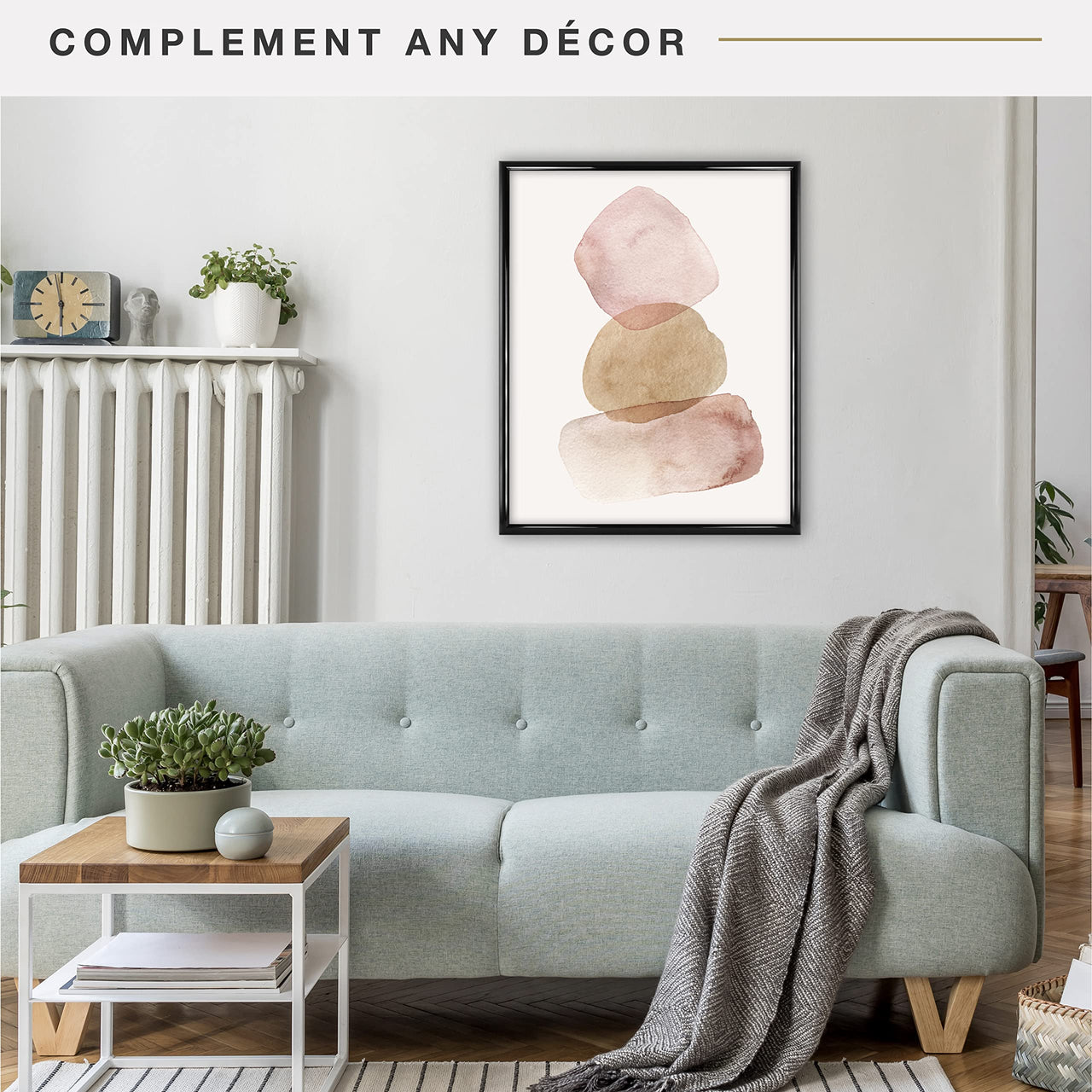 MCS Trendsetter 20x28 Poster Frame Black High-Gloss, Vertical & Horizontal Wall Hanging Large Picture Frame for Photos, Posters & Art Prints (1-Pack) 20 x 28 in Single