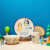 Zak Designs Bluey Kids Dinnerware Set 3 Pieces, Durable and Sustainable Melamine Bamboo Plate, Bowl, and Tumbler are Perfect For Dinner Time With Family (Bluey, Bingo, Bandit, Chilli) 8