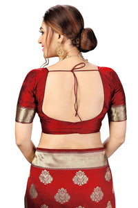 PANASH TRENDS Women's  Kanchipuram Banarasi Art Silk Saree with Blouse Piece