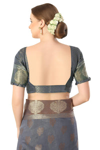 Jaam Silk Fashion Women's  kanjivaram Woven Pattu Silk Blend Saree with Blouse Piece