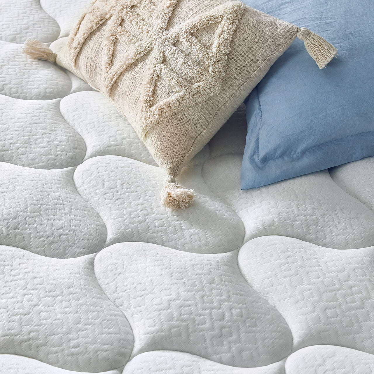 Sleep Innovations Cooling Comfort Gel Memory Foam Dual Layer Mattress Topper, 4 Inch, King Size, Pillow Top Cover