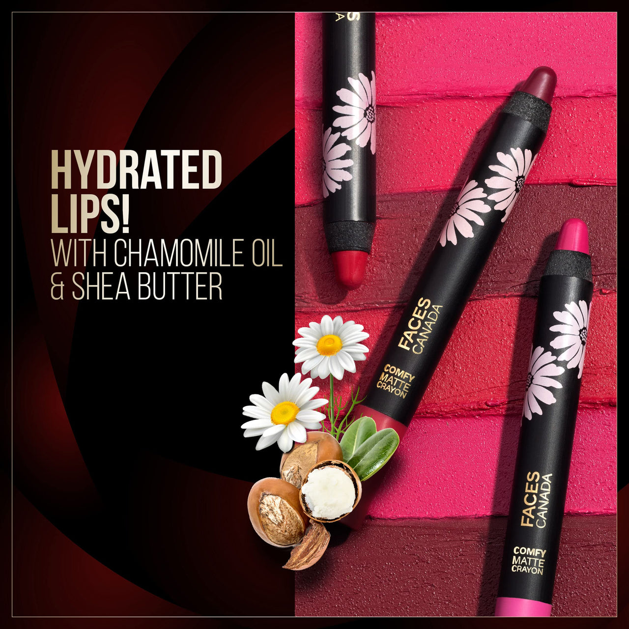 FACESCANADA Comfy Matte Lip Crayon - Shots On Me 14, 2.8g | 8HR Long Stay | No Dryness | Luxurious Matte Texture | Intense Color in 1 Stroke | Hydrates & Nourishes With Chamomile & Shea Butter