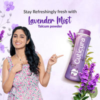 Cuticura Lavender Mist Talcum Powder,Pack of 400 G