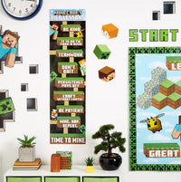 Eureka Minecraft Life Lessons Vertical Classroom Banner for Teachers, 12