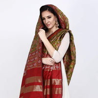 KAPAAHA Women's  Woven Design Silk Blend Dupatta Free Size
