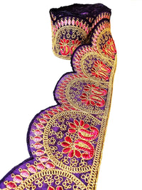 CARTZEYE Embroidery Heavy Work Trim Lace Border for Saree, Kurti, Dresses, Bandhani, Lehenga, Decorative Ribbon