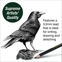 Faber-Castell 3 Count Pitt Graphite Matte Tin - HB, 2B, 4B - Matte Black Graphite Pencils 3 Count - HB, 2B, 4B