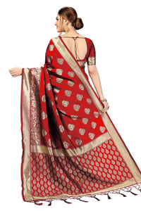 PANASH TRENDS Women's  Kanchipuram Banarasi Art Silk Saree with Blouse Piece