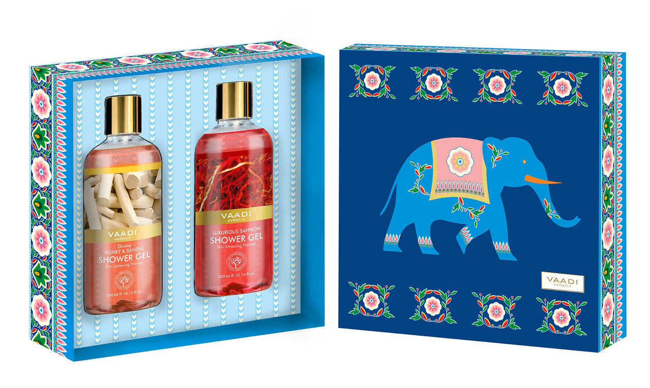 Vaadi Herbals Shower Gel, Divine Honey and Sandal, 300 ml