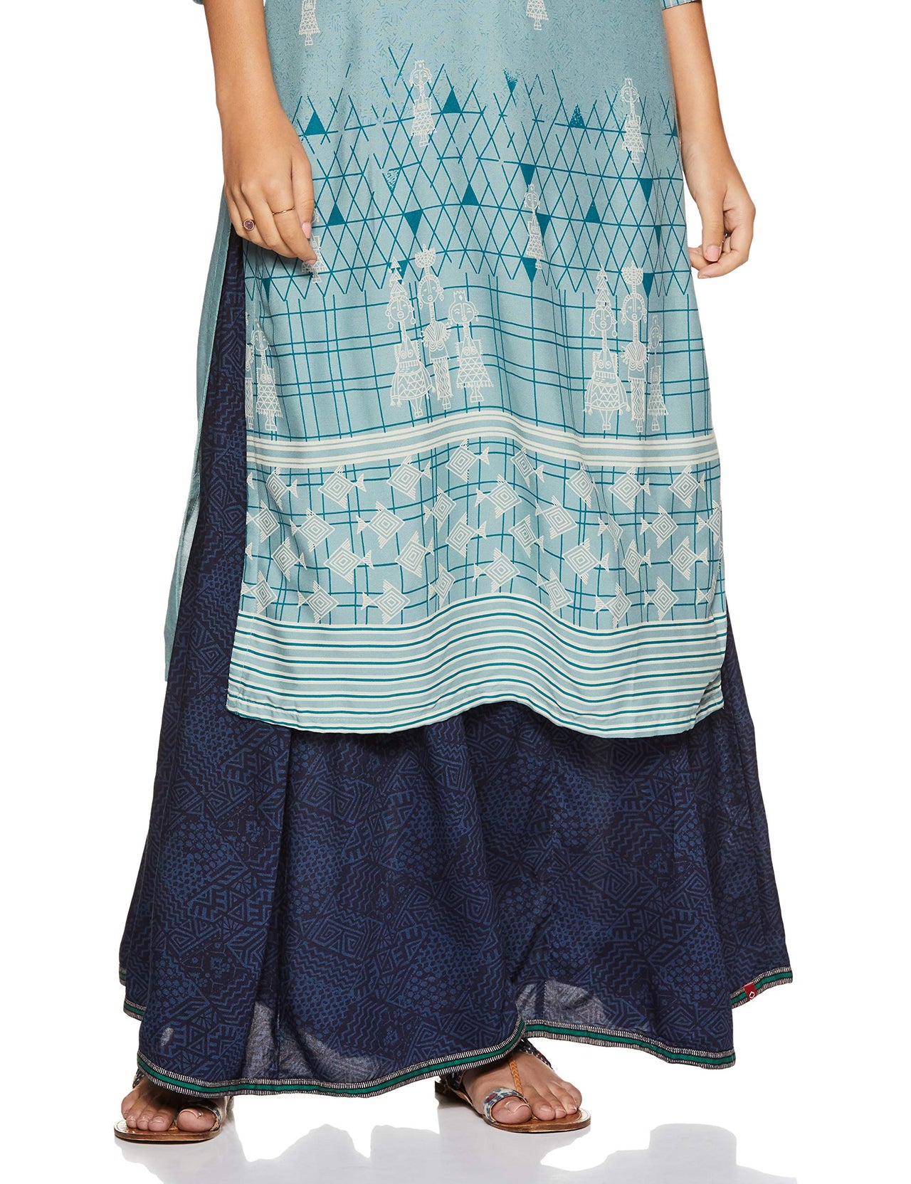 BIBA Women's  Rayon Palazzo Bottom L Ind