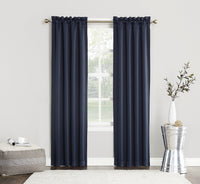 Sun Zero Easton Energy Saving Blackout Rod Pocket Curtain Panel, 40