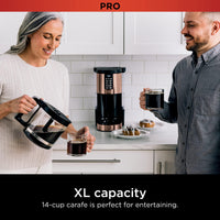 Ninja Programmable XL 14-Cup Coffee Maker PRO, 14-Cup Glass Carafe, Freshness Timer, with Permanent Filter, Black Stainless Steel, DCM201BK