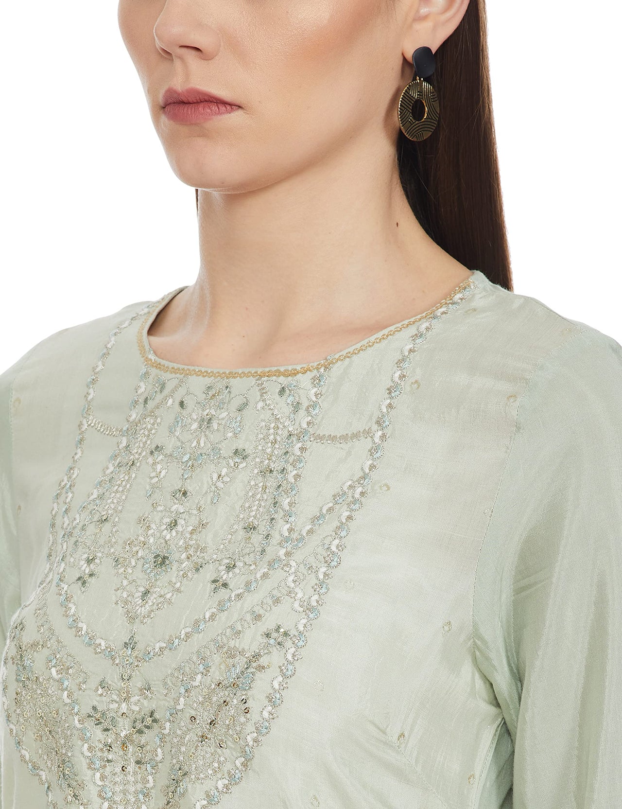 W for Woman Women's  Viscose Straight Kurta