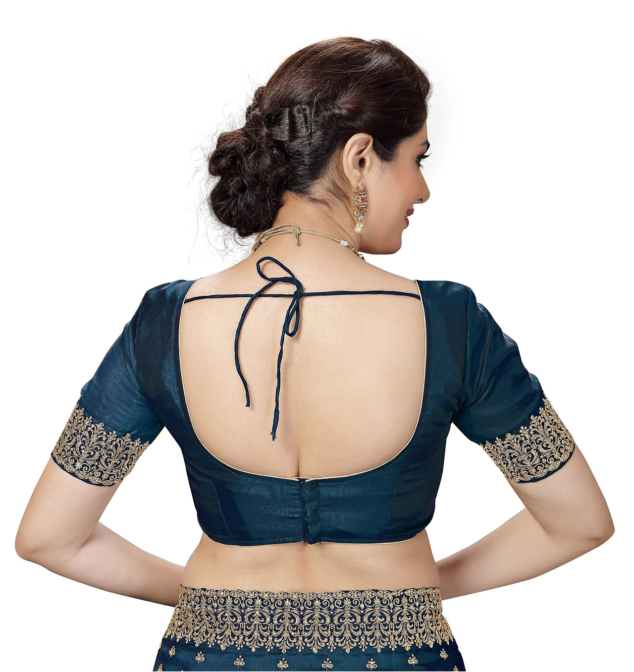 PANASH TRENDS Women's  Heavy Embroidered Silk Saree Women