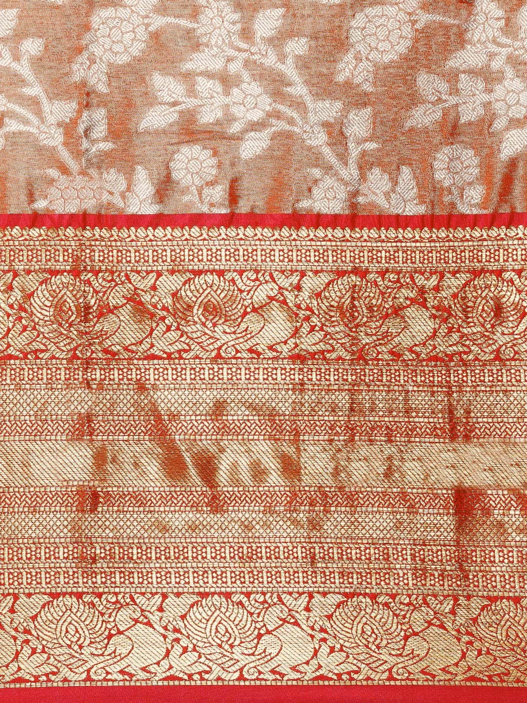 Pandadi Saree Women's  Arasi Soft Tissue Banarasi Silk Dharmavaram Pattu Saree With Unstiched Blouse Piece