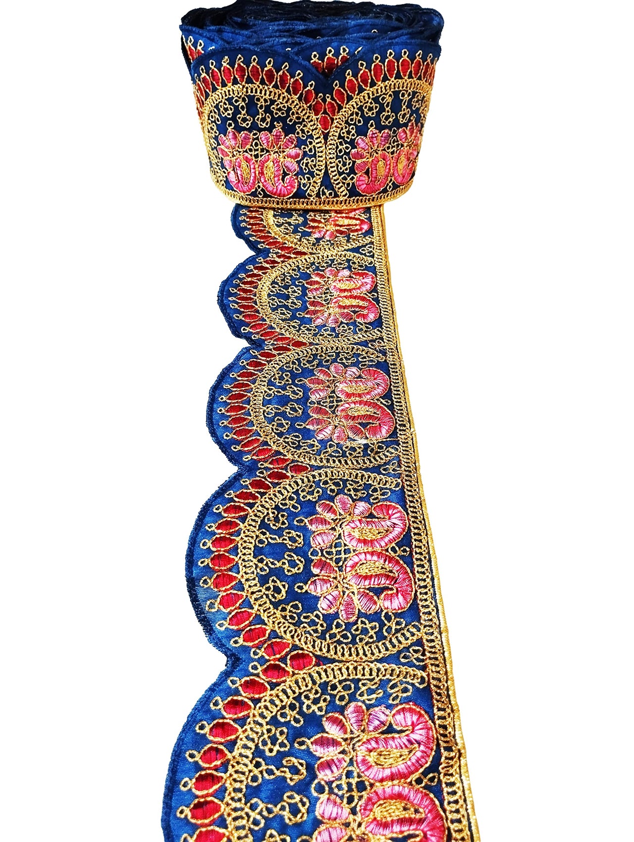 CARTZEYE Embroidery Heavy Work Trim Lace Border for Saree, Kurti, Dresses, Bandhani, Lehenga, Decorative Ribbon