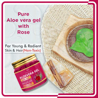 Newish 99% Pure Aloe Vera Gel with Rose for Face & Skin Care - 200 GM