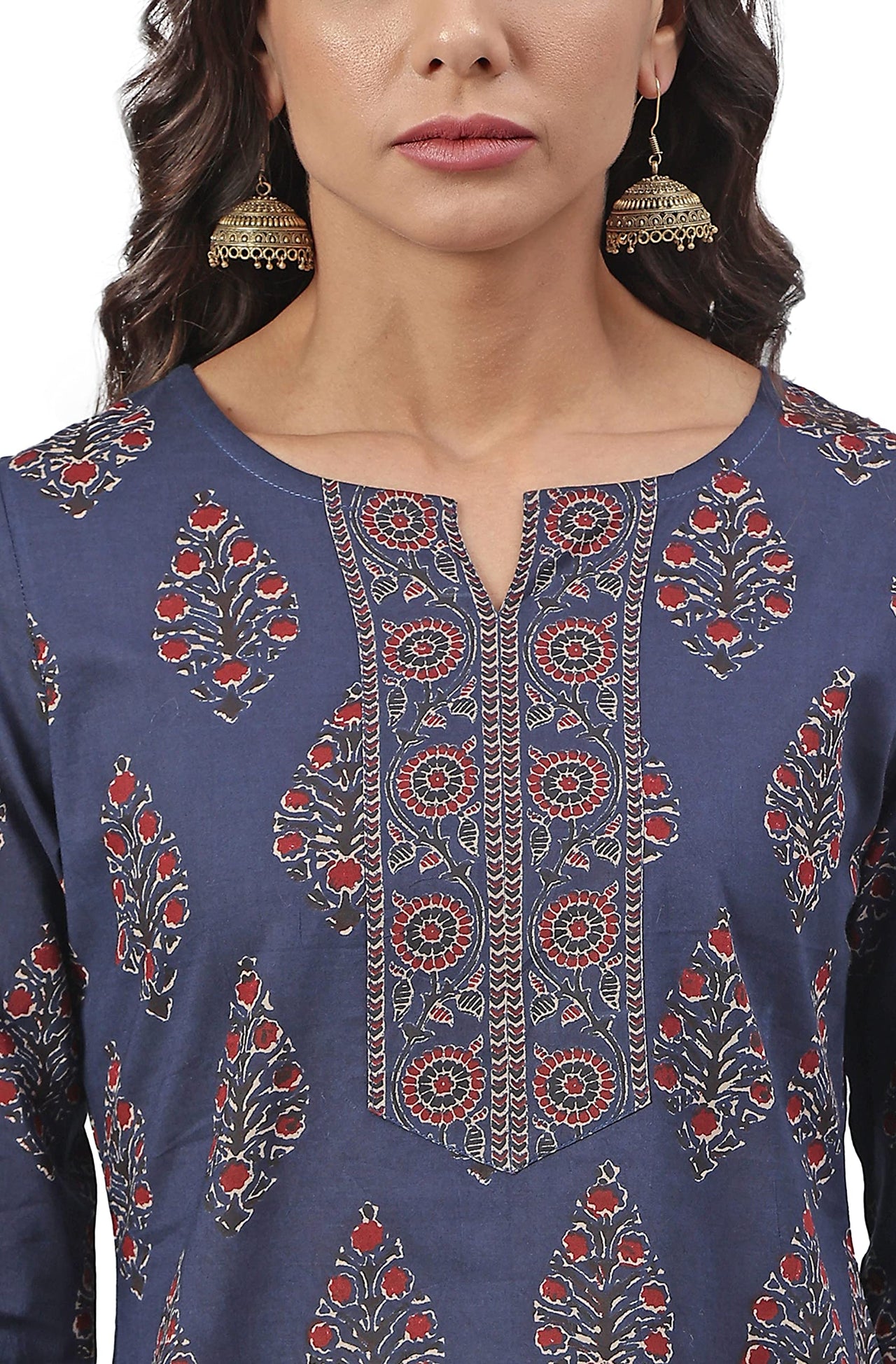 Janasya Women's  Cotton Straight Kurta with Pant 3XL