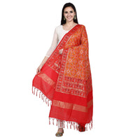 KAPAAHA Women's  Woven Silk Blend Patola Dupatta/Chunni
