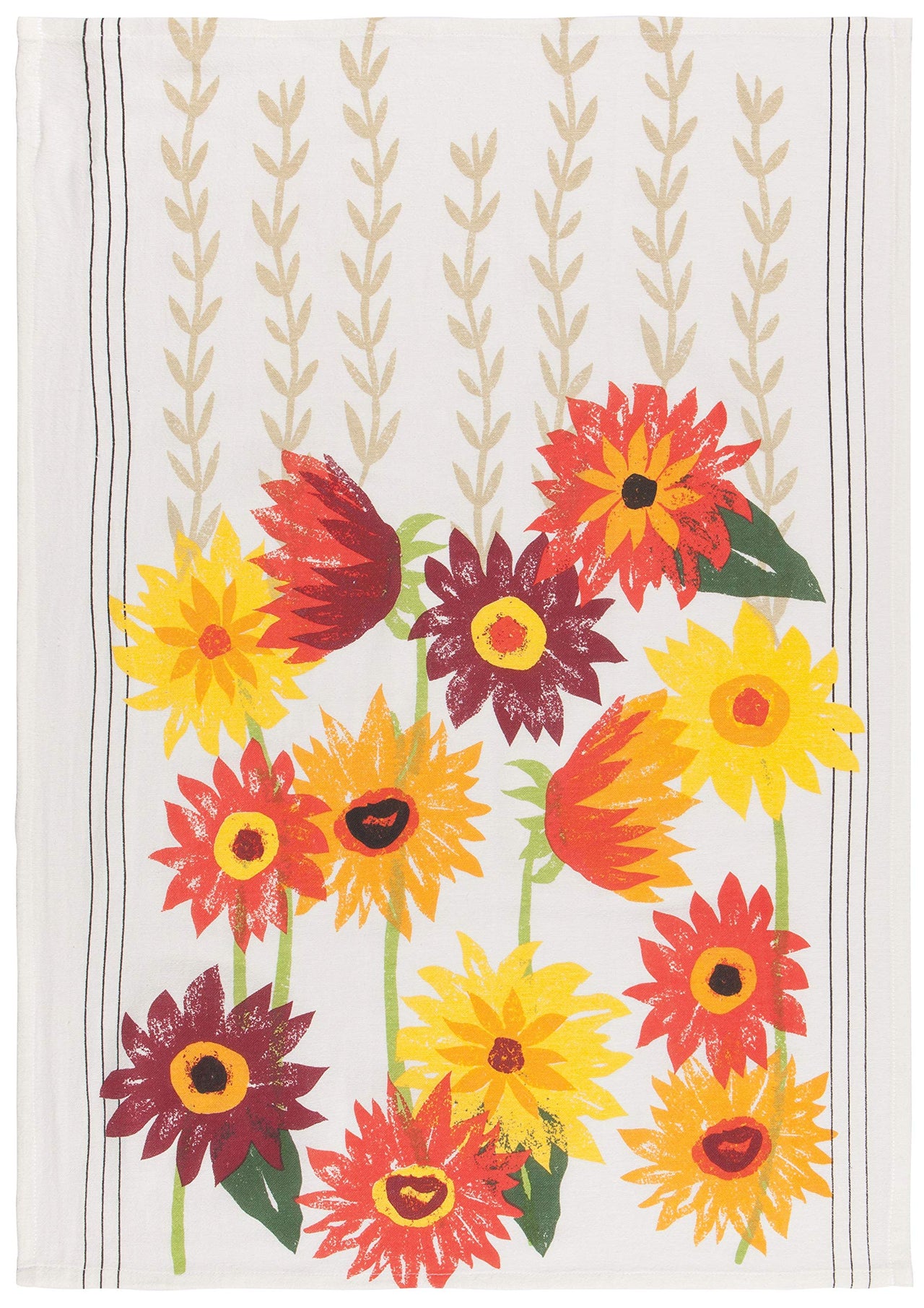 Now Designs Floursack Kitchen Towels Quick Dry Cotton Hand Towel Set, 3 Count, Farmers Market, 20 x 30 in