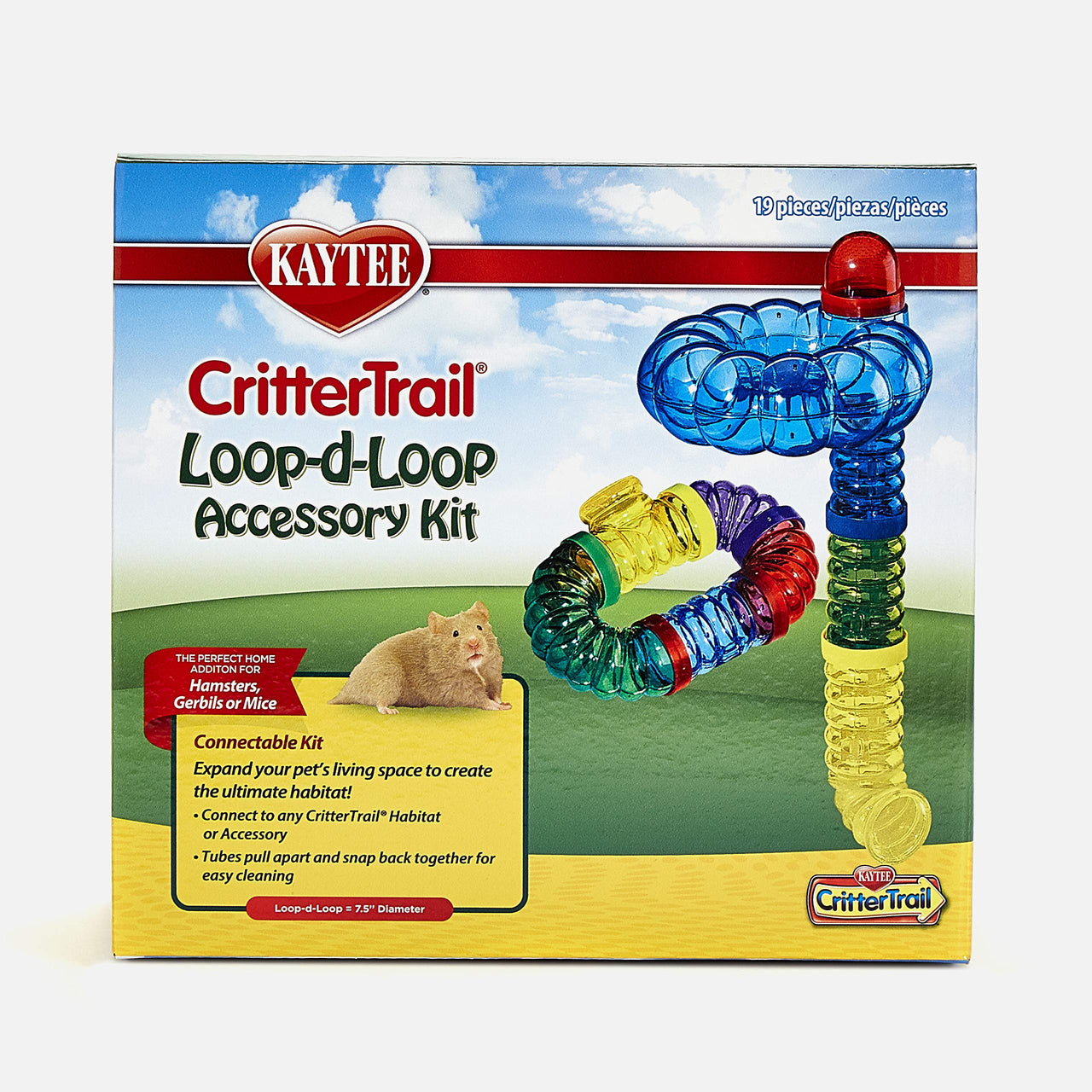 Kaytee CritterTrail Fun-nel Loop-D-Loop Accessory Kit Small Animal Habitat Tubes Loop-D-Loop Kit