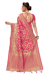 Nivah Fashion Women's  Banarasi Art Silk Saree with Blouse Piece