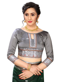 Regolith Designer Sarees for women banarasi silk saree with fancy saree Un-stitched blouse Pieces