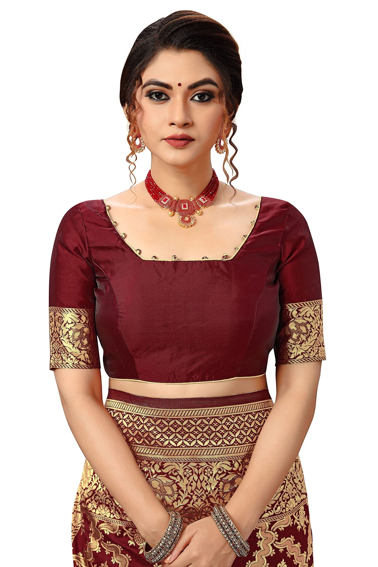 Nivah Fashion Women's  Banarasi Art Silk Saree with Blouse Piece